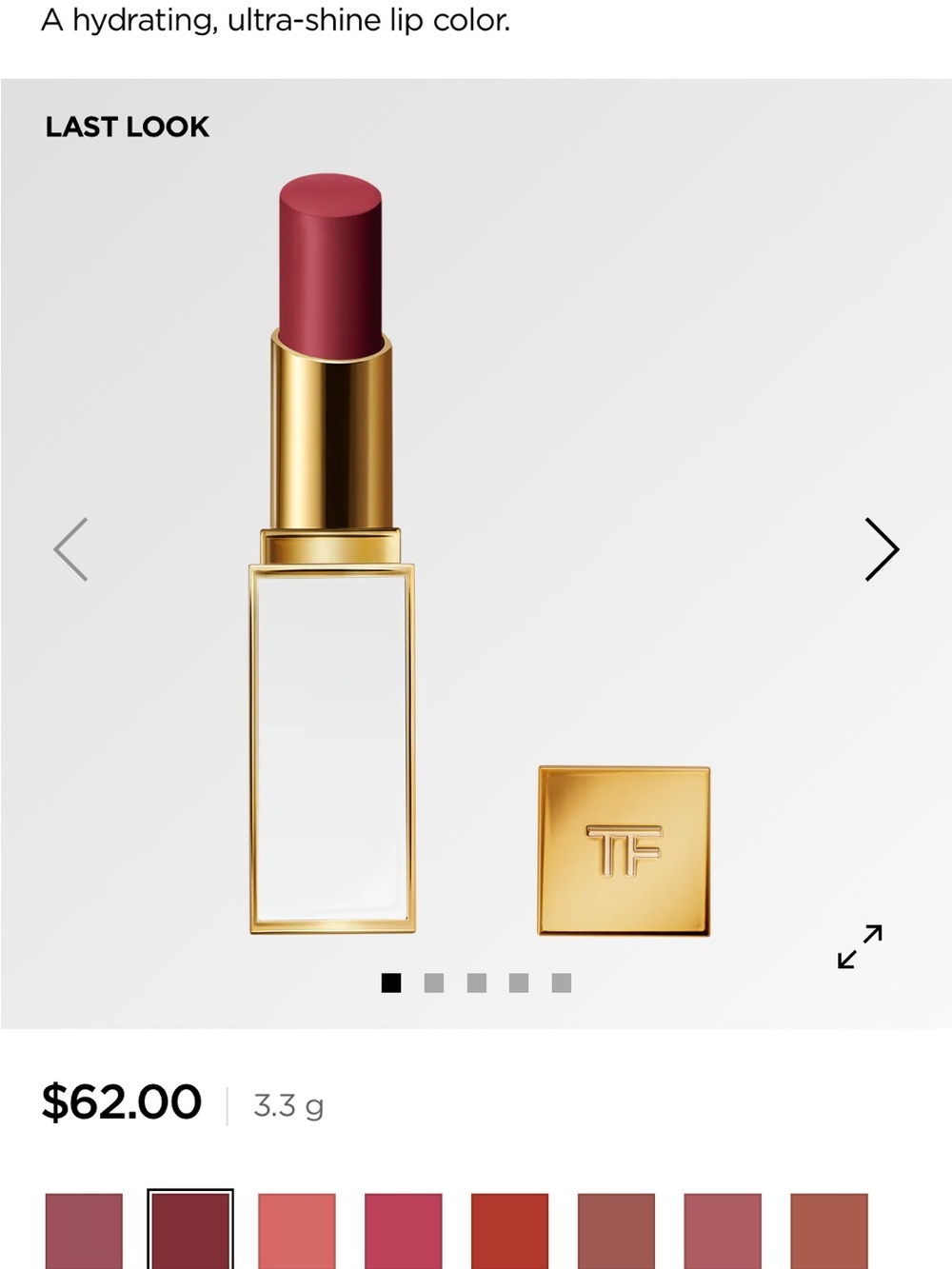 Tom Ford Soleil Ultra-Shine Lip Color - 34 Rose Irise - Picture 3 of 3